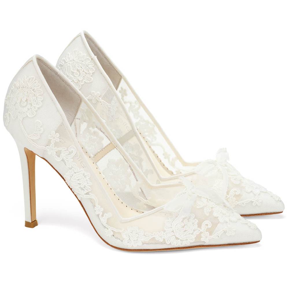 Lace stiletto clearance heels